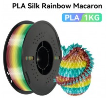 PLA Silk пластик для 3D принтера 1 кг 1,75 мм, Kingroon, B01892 Silk Rainbow Macaron
