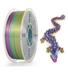 PLA Silk пластик для 3D принтера 1 кг 1,75 мм, Kingroon, HC256 Silk Lovely Rainbow