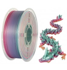 PLA Silk пластик для 3D принтера 1 кг 1,75 мм, Kingroon, HC258 Candy Silk Rainbow