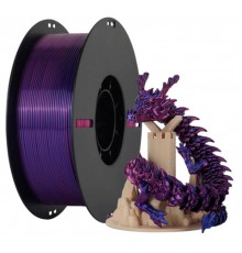 PLA Silk пластик для 3D принтера 1 кг 1,75 мм, Kingroon, NSC014 шелковый красный, синий