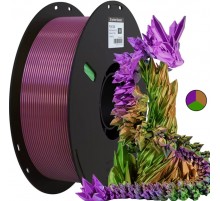 PLA Silk пластик для 3D принтера 1 кг 1,75 мм, Kingroon, NSC024 зеленый, фиолетовый, медный
