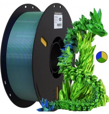 PLA Silk пластик для 3D принтера 1 кг 1,75 мм, Kingroon, NSC032 золотой, зеленый, синий