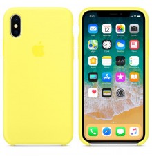 Чехол iPhone X Original Silicone Case Желтый