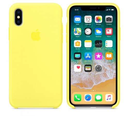 Чехол iPhone X Original Silicone Case Желтый