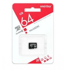 Флеш-накопитель MicroSD 64Гб SmartBuy Class10 (Без адаптера)