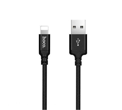 USB кабель Lightning Hoco X14 черный, 1 метр