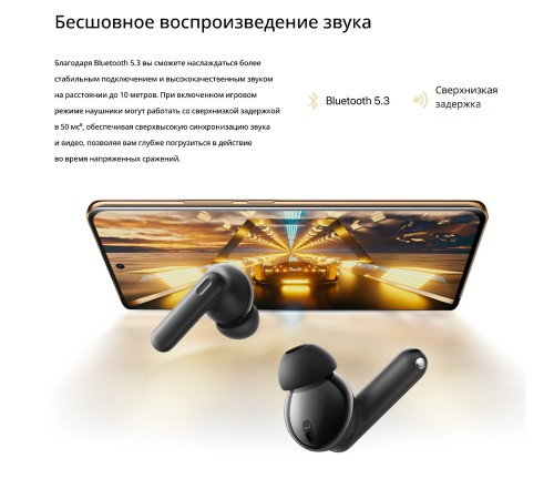 Наушники беспроводные Realme Buds T300, черные