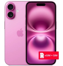 Смартфон Apple iPhone 16 128 Gb Sim+eSim, Pink
