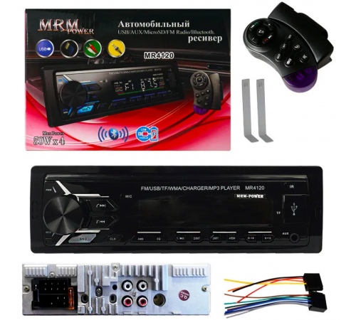 Автомагнитола MRM MR4120 1DIN LСD/BT/USB/TF/FM/4RCA/7Color/Remote+G