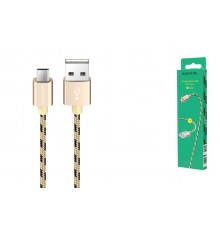 USB кабель Type-C Borofone BX86, черный, 1 м