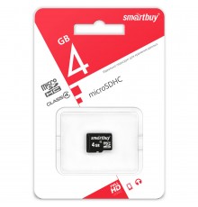 Флеш-накопитель MicroSD 4Гб SmartBuy Class 4 (Без адаптера)