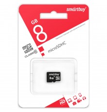 Флеш-накопитель MicroSD 8Гб SmartBuy Сlass 10 (Без адаптера)