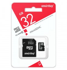 Флеш-накопитель MicroSD 32Гб SmartBuy Class 10 (С адаптером)