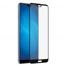 Стекло защитное Huawei P40 Lite 9D Черное (клеится полностью)