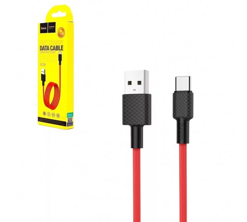 USB кабель Type-C Hoco X29 1м, Красный