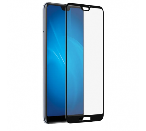 Стекло защитное Honor 8S/Y5 2019 5D Brauffen черное (клеится полностью)