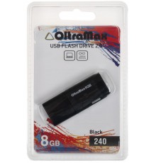 Флеш-накопитель USB 8Гб OltraMax 240, USB 2.0, черный