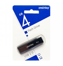 Флеш-накопитель USB 4Гб SmartBuy LM05, USB 2.0, черный