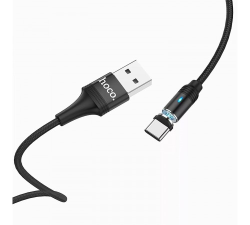 USB кабель Type-C Hoco U76,магнитный, черный