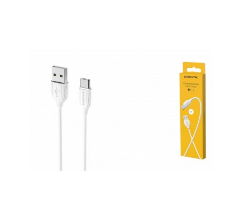 USB кабель Type-C Borofone BX19, белый, 1 м