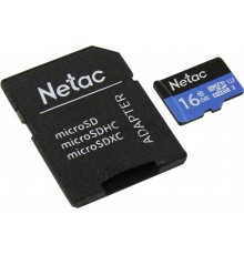 Флеш-накопитель MicroSD 16Гб Netac P500 (С адаптером)