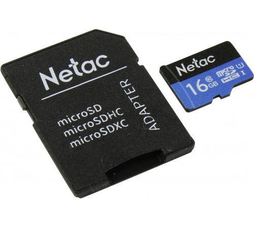 Флеш-накопитель MicroSD 16Гб Netac P500 (С адаптером)