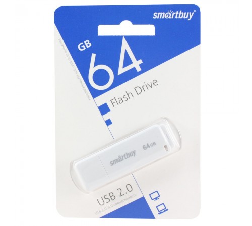 Флеш-накопитель USB 64Гб SmartBuy Clue, USB 2.0, Синий