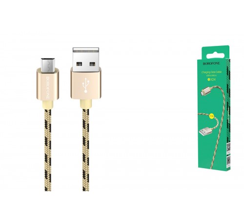 USB кабель Type-C Borofone BX86, черный, 1 м