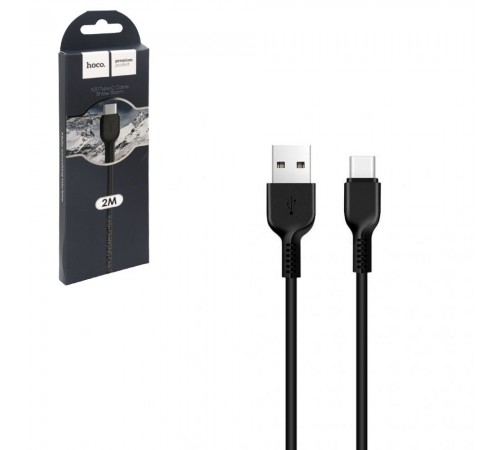 USB кабель Type-C Hoco X20 Черный, 2м