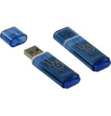 Флеш-накопитель USB 16Гб SmartBuy Glossy, USB 2.0, Синий