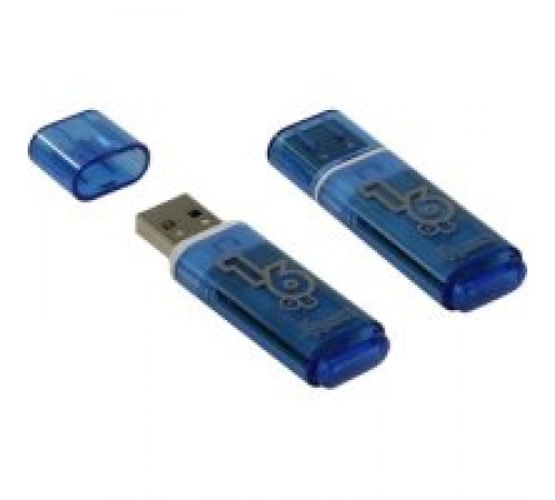 Флеш-накопитель USB 16Гб SmartBuy Glossy, USB 2.0, Синий