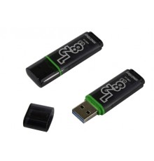 Флеш-накопитель USB 128Гб SmartBuy Glossy, USB 3.0, Серый