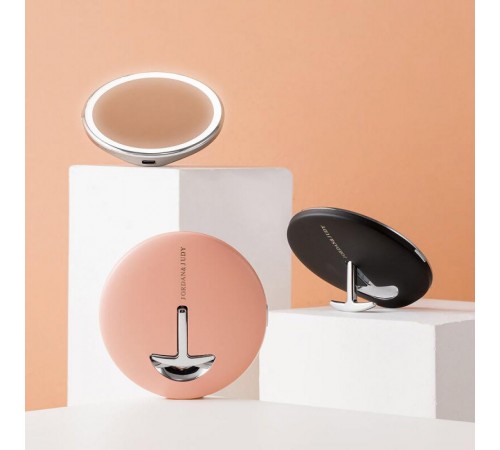 Зеркало для макияжа Xiaomi Jordan & Judy LED Makeup Mirror (NV030) с подсветкой, розовый