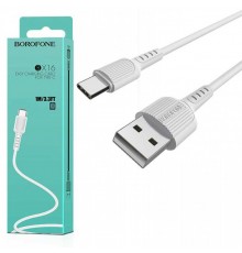 USB кабель Type-C Borofone BX16, белый, 1 м