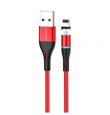 USB кабель Type-C Borofone BU16 магнитный, красный, 1.2 м