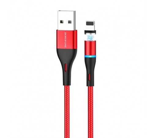 USB кабель Type-C Borofone BU16 магнитный, красный, 1.2 м