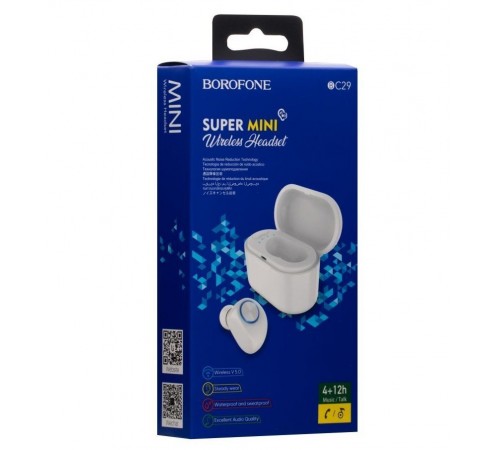 Bluetooth гарнитура Borofone BC29 White