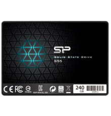 2.5" SATA 240 ГБ SSD-накопитель Silicon Power Slim S55 SP240GBSS3S55S25, 2.5", SATA III,560-500 Мб/с