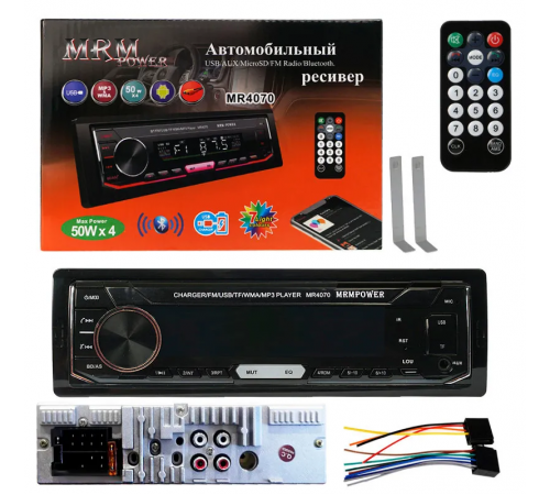 Автомагнитола MRM MR4070 1DIN LСD/BT/USB/TF/FM/4RCA/7Color/Remote+G