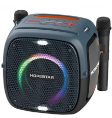 Колонка Hopestar Party One + 2 микрофона + штатив, Черный