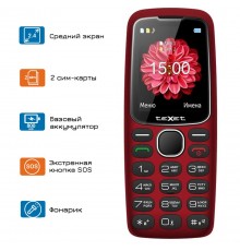 Мобильный телефон TeXet TM-B307, Красный