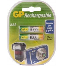 Аккумуляторные батарейки AAA GP R03-2 BL 1000 mAh (упаковка по 2 шт.)