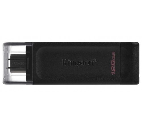 Флеш-накопитель Type-C 128Гб Kingston DataTraveler DT70, USB 3.0, черный
