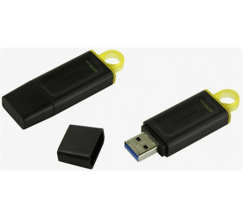 Флеш-накопитель USB 128Гб Kingston DataTraveler Exodia USB 3.2, Черный/желтый