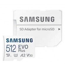 Флеш-накопитель MicroSD 512Гб Samsung EVO Plus Class 10 (С адаптером)