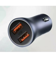 АЗУ Baseus Golden Contactor Pro Dual, USB+USB, 40W, тёмно-серый (CGJP020113)
