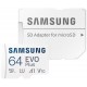 Флеш-накопитель MicroSD 64Гб Samsung EVO Plus MB-MC64KA Class 10 (С адаптером)