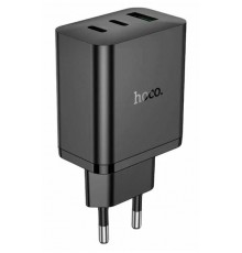 Сетевое зарядное устройство HOCO USB+2Type-C N50 45W, черный