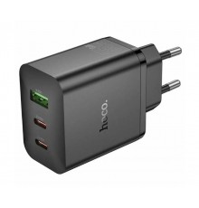 Сетевое зарядное устройство HOCO USB+2Type-C N51 65W, черный