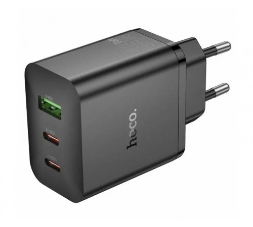 Сетевое зарядное устройство HOCO USB+2Type-C N51 65W, черный